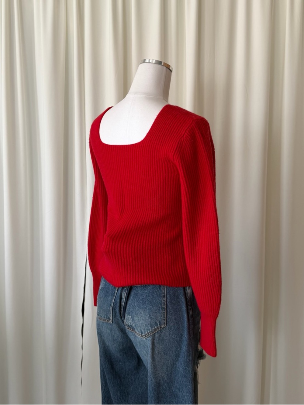 Madewell Soft Wool Square-Neck Pullover Sweater Black size small. - Picture 7 of 14